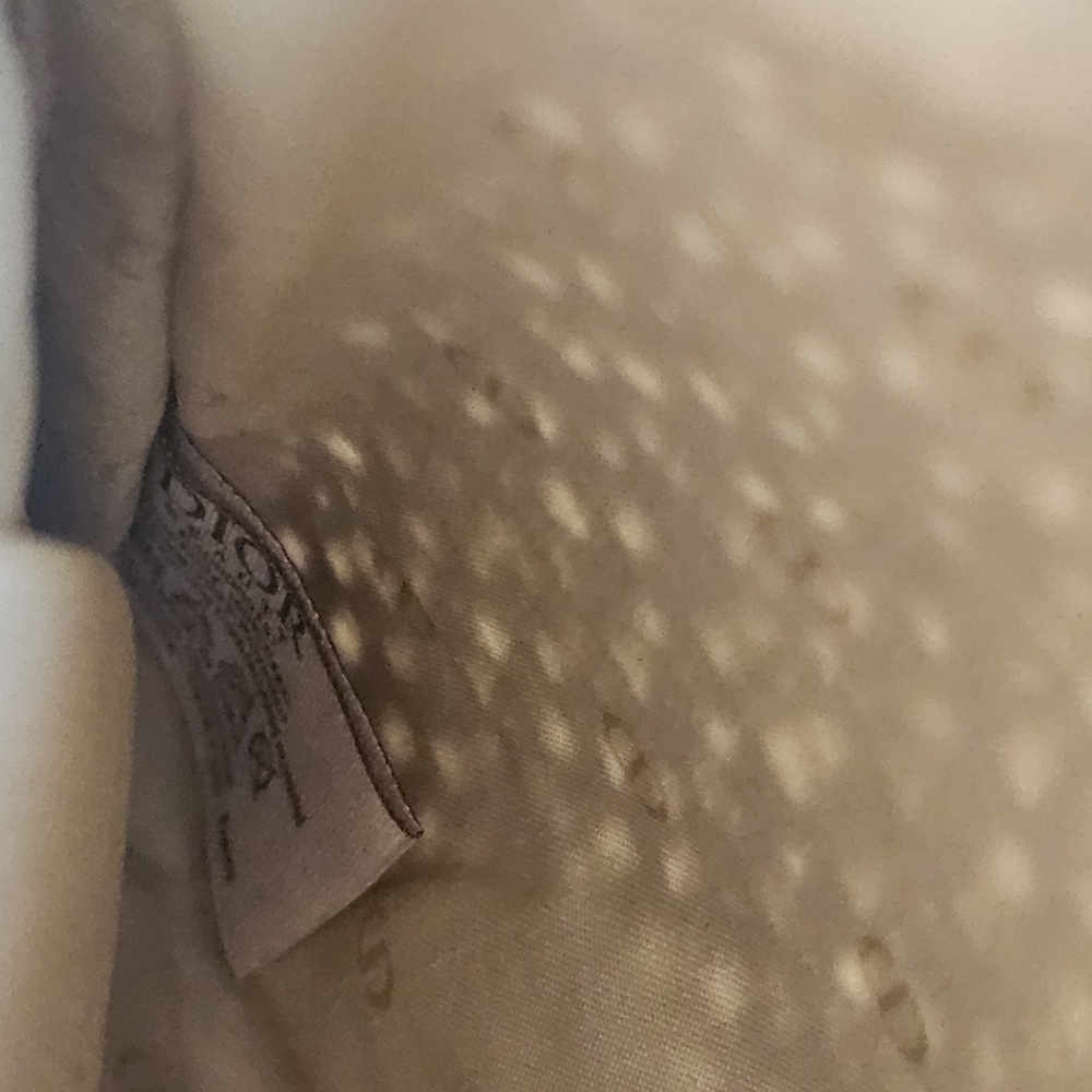 Dior Beige Woven Cosmetic Pouch with Crossbody Gold Chain NEW GWP - Picture 6 of 9